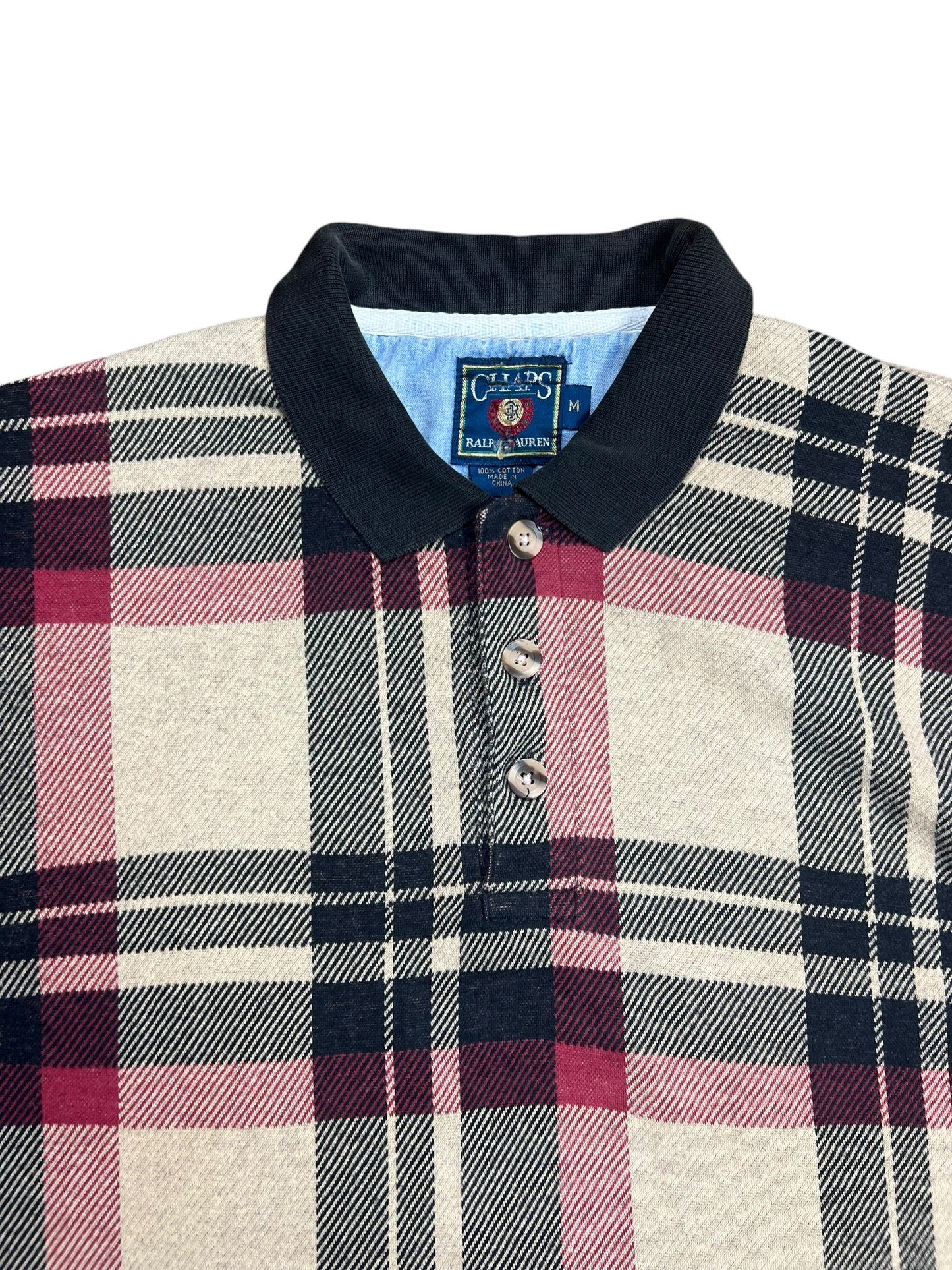Chaps Ralph Lauren Plaid Polo Shirt - L