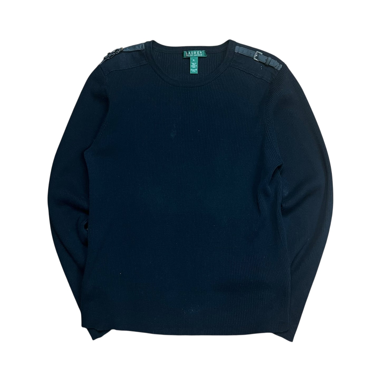 Lauren Ralph Lauren Ribbed Military Sweatshirt - XL