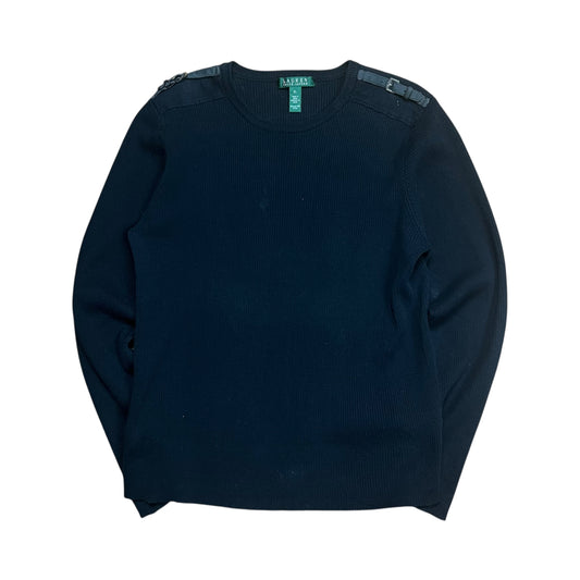 Lauren Ralph Lauren Ribbed Military Sweatshirt - XL