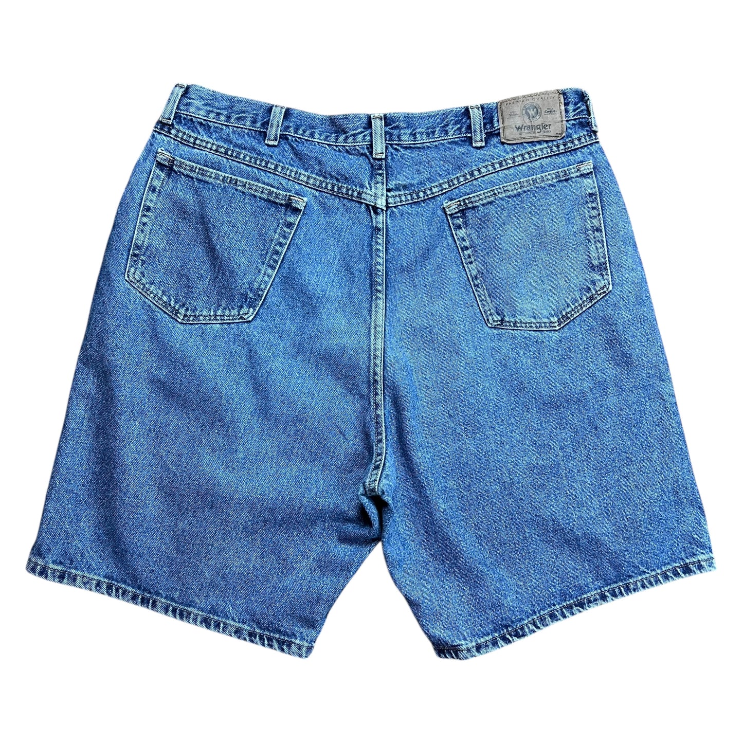 Wrangler Blue Baggy Jean Shorts - 36"