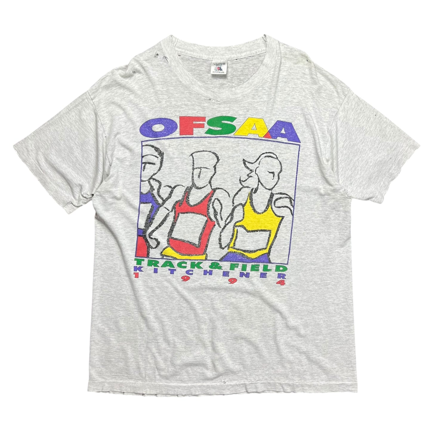 1994 Distressed Kitchener Track & Field OFSAA T-shirt - XL