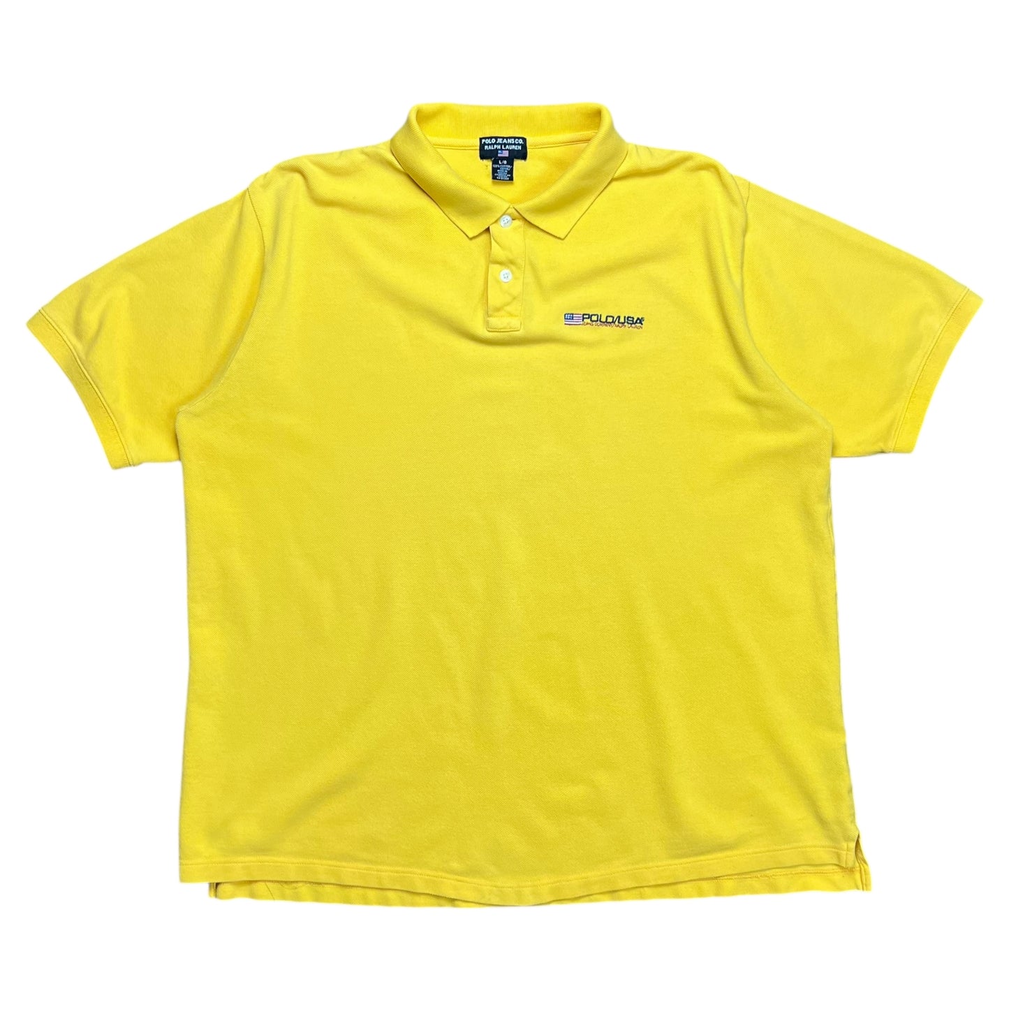 Polo Jeans Co Ralph Lauren Yellow USA Polo Shirt - XL