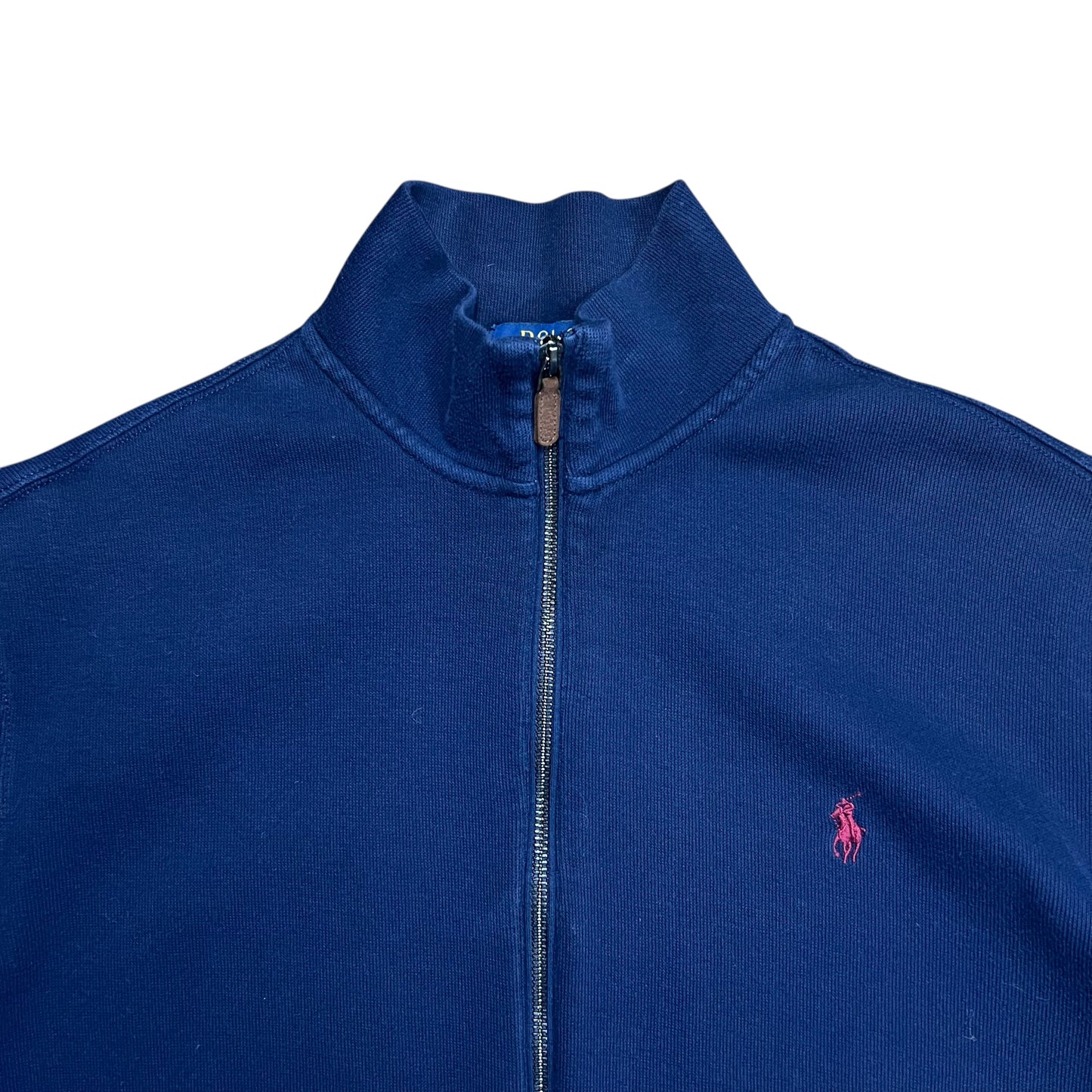 Polo Ralph Lauren Navy Estate Rib Zip-up Sweater - L