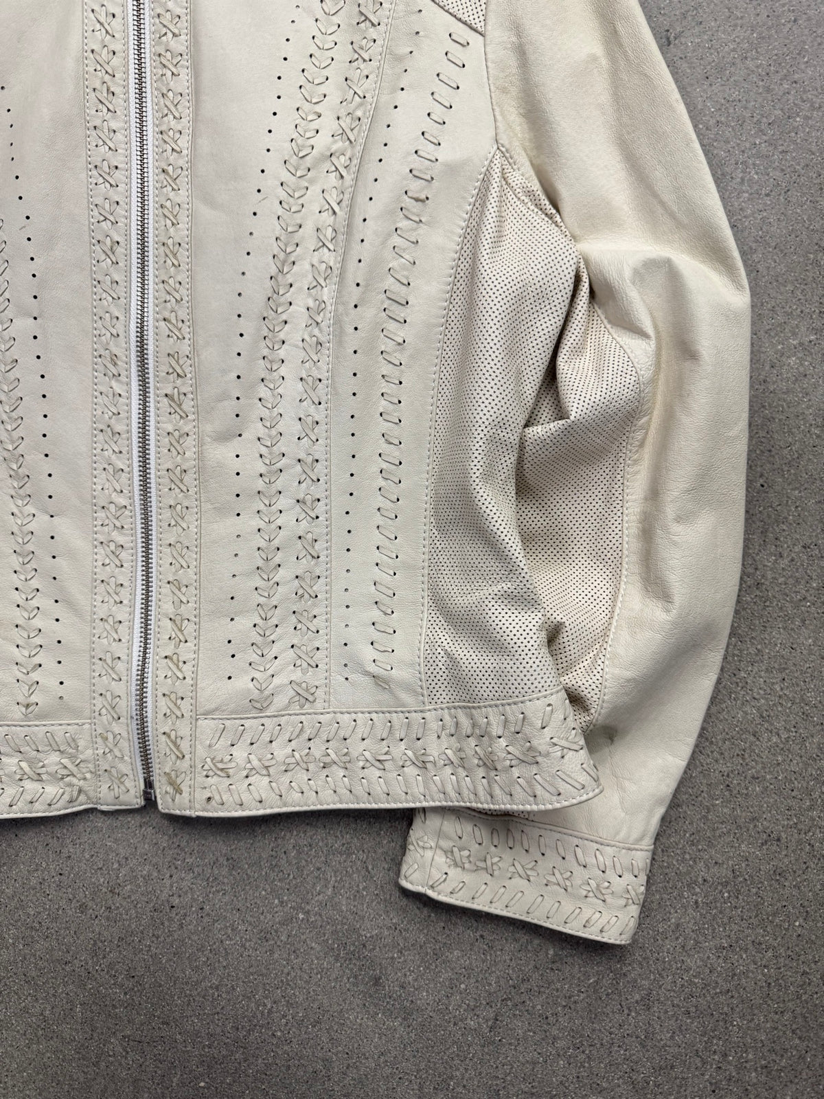 Danier Braided Leather Moto Jacket - M