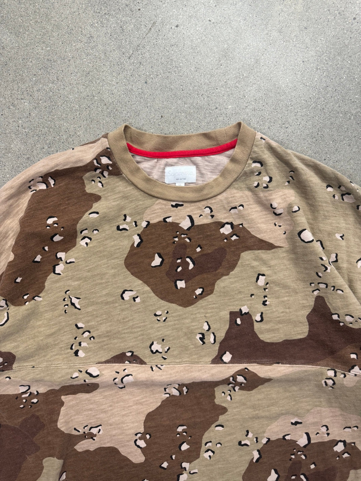 Supreme Desert Camo Long Sleeve Jersey Knit Shirt - XL