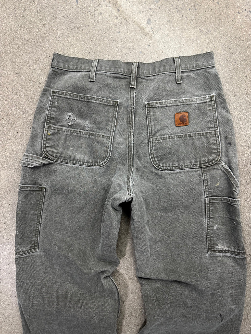 Faded & Distressed Carhartt Carpenter Work Pants - 31"