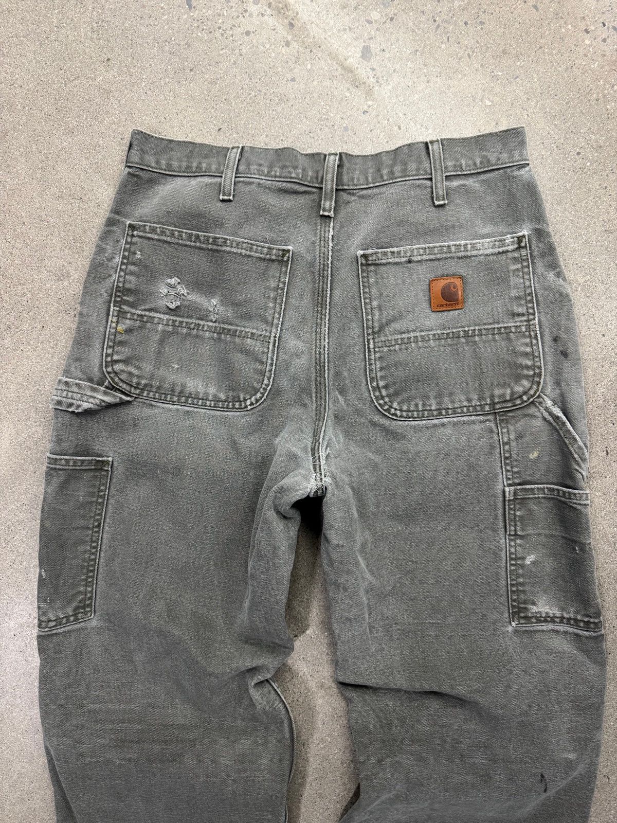 Faded & Distressed Carhartt Carpenter Work Pants - 31"