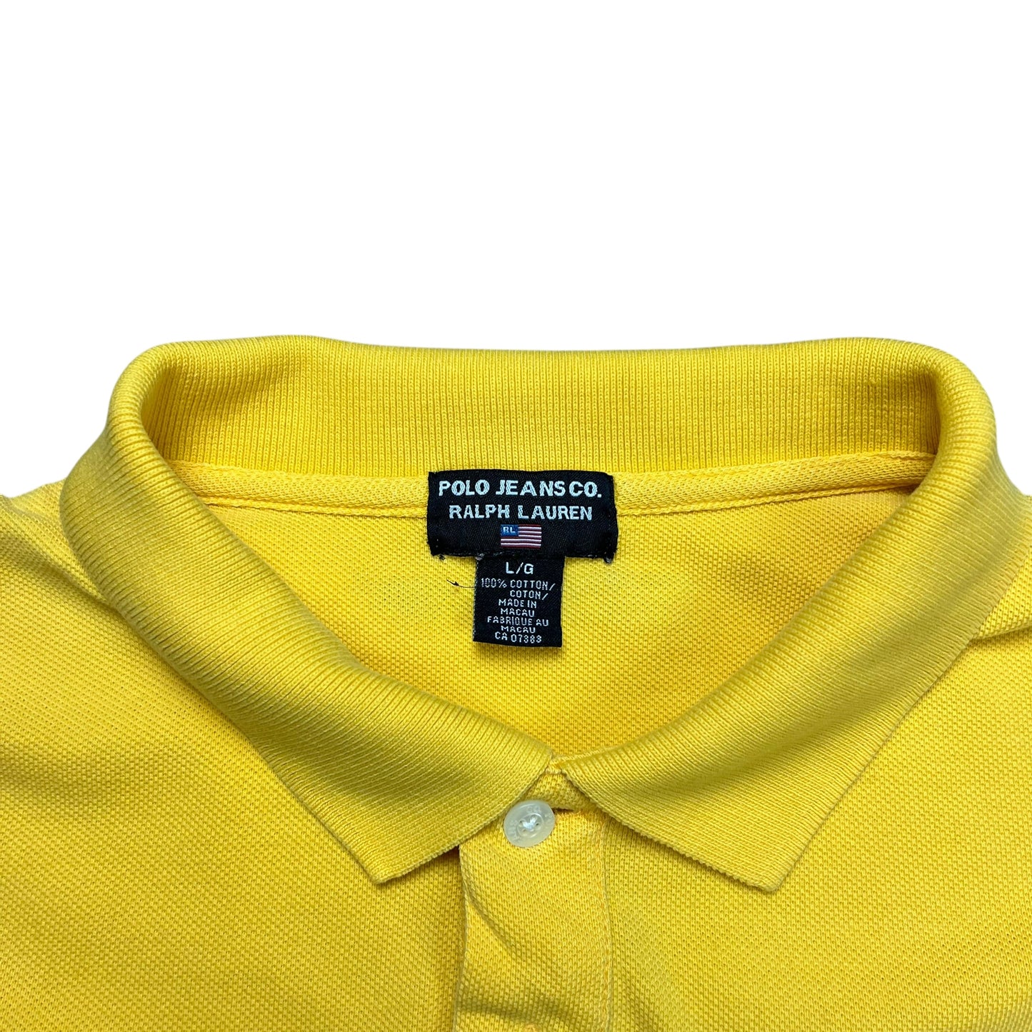 Polo Jeans Co Ralph Lauren Yellow USA Polo Shirt - XL