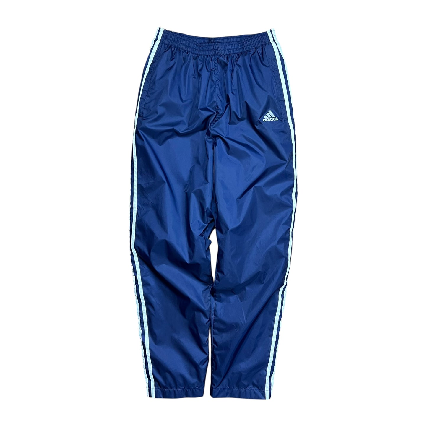 Adidas Navy Nylon Lined Track Pants - S