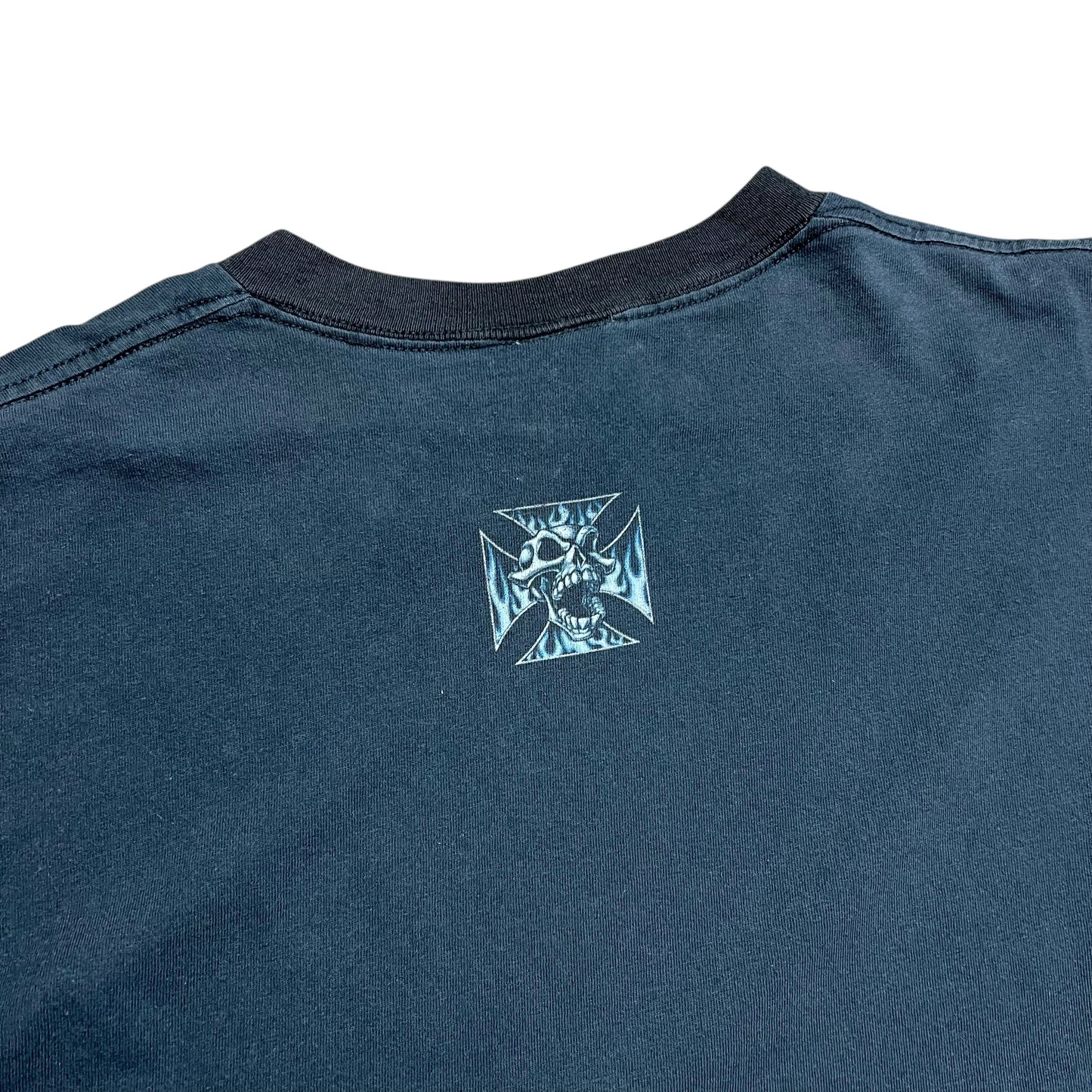 Bullhead Flaming Skull Long-sleeve Shirt - L