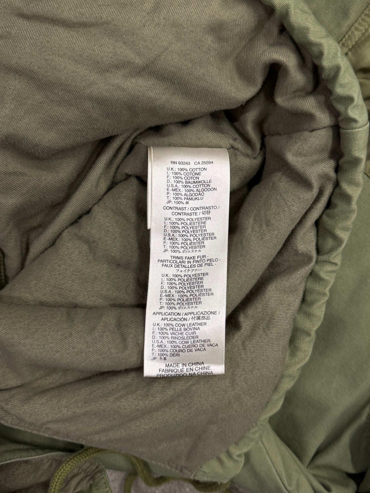Diesel Military Parka Jacket - M