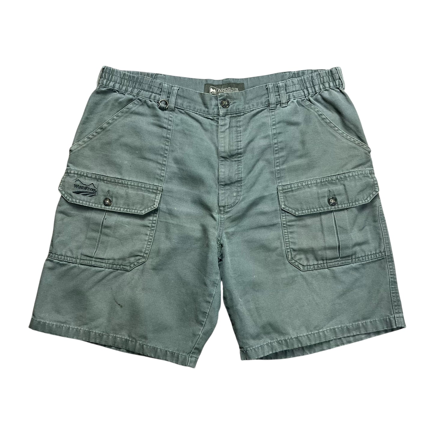 WindRiver Dark Green Cargo Shorts - 36”