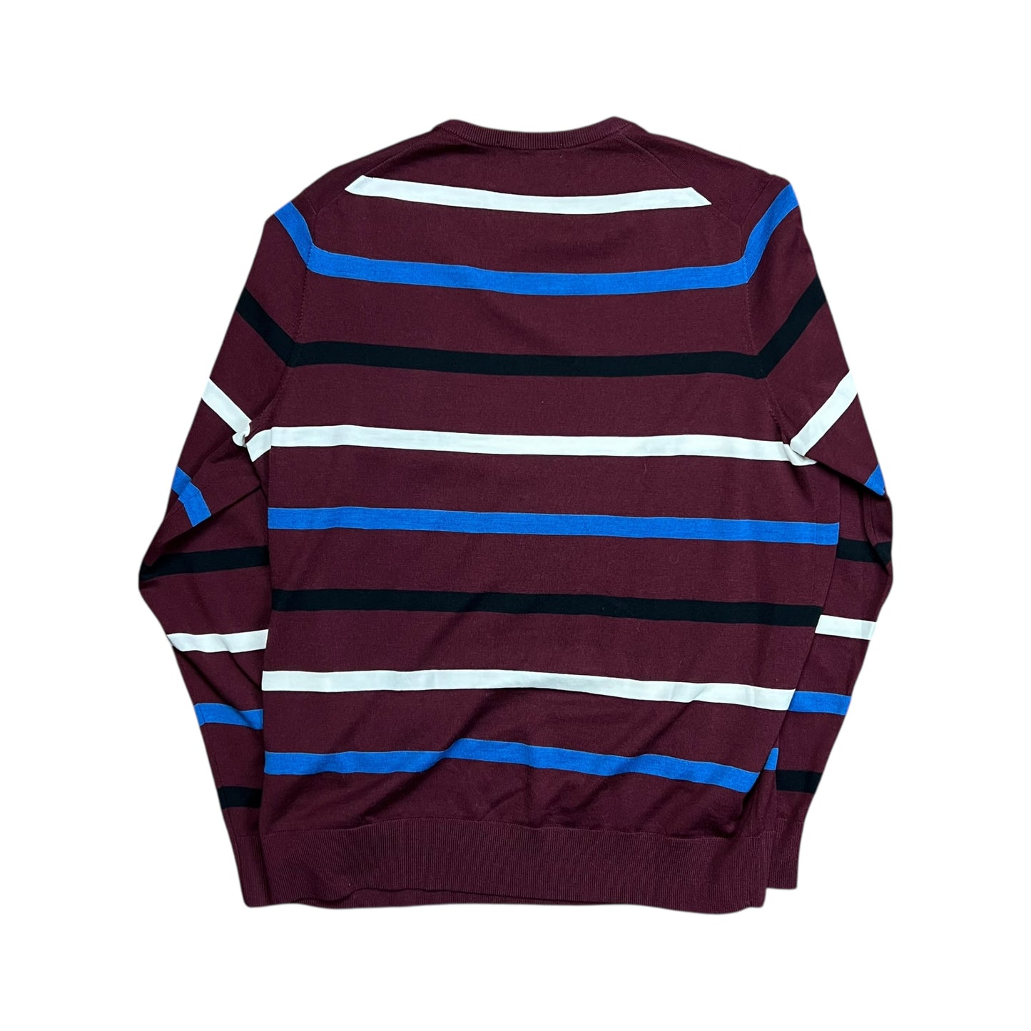 JW Anderson x Uniqlo Striped Burgundy Wool Sweatshirt - L