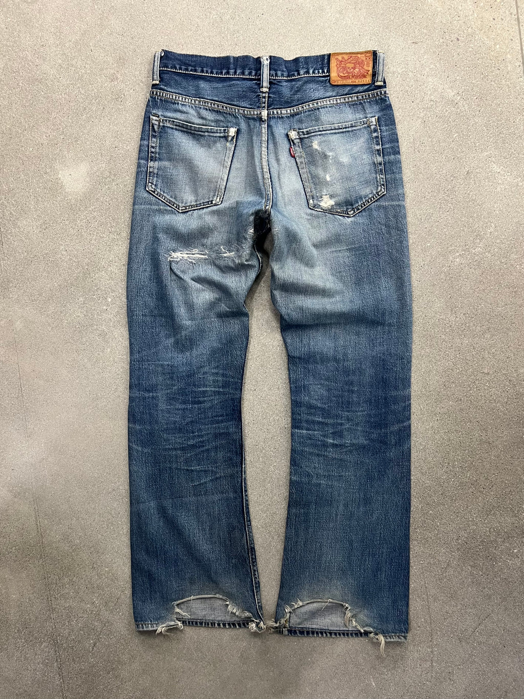 Faded Skull Jeans By An Alchemist Repaired Jeans - 32”