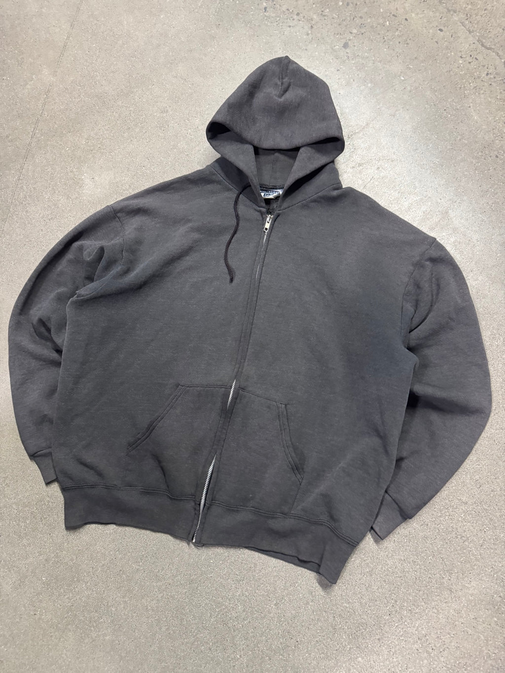 Faded Lee Blank Full-Zip Hoodie - L