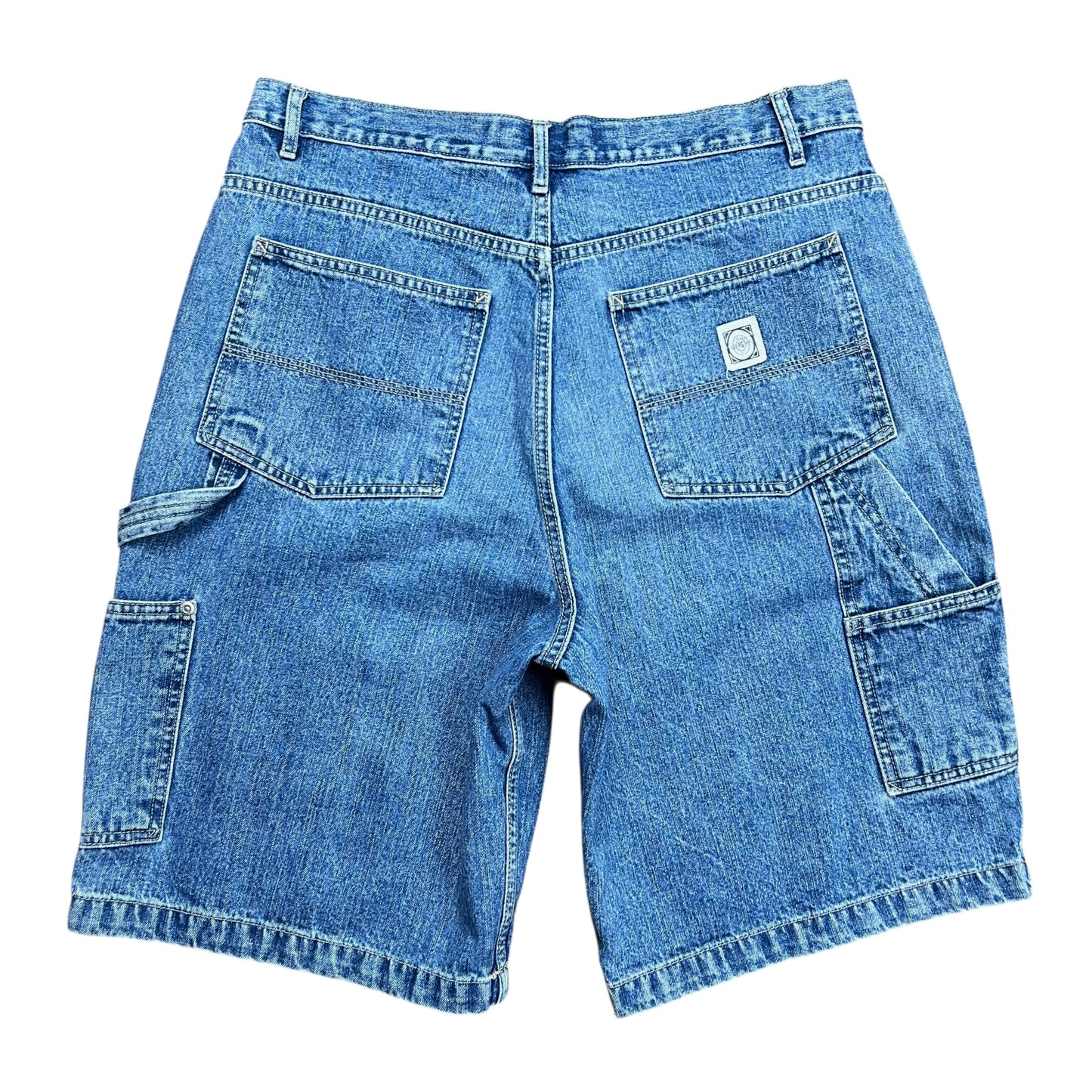 Faded Glory Blue Carpenter Jean Shorts - 34"