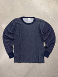 Blank Waffle-Knit Long Sleeve Thermal Shirt - M