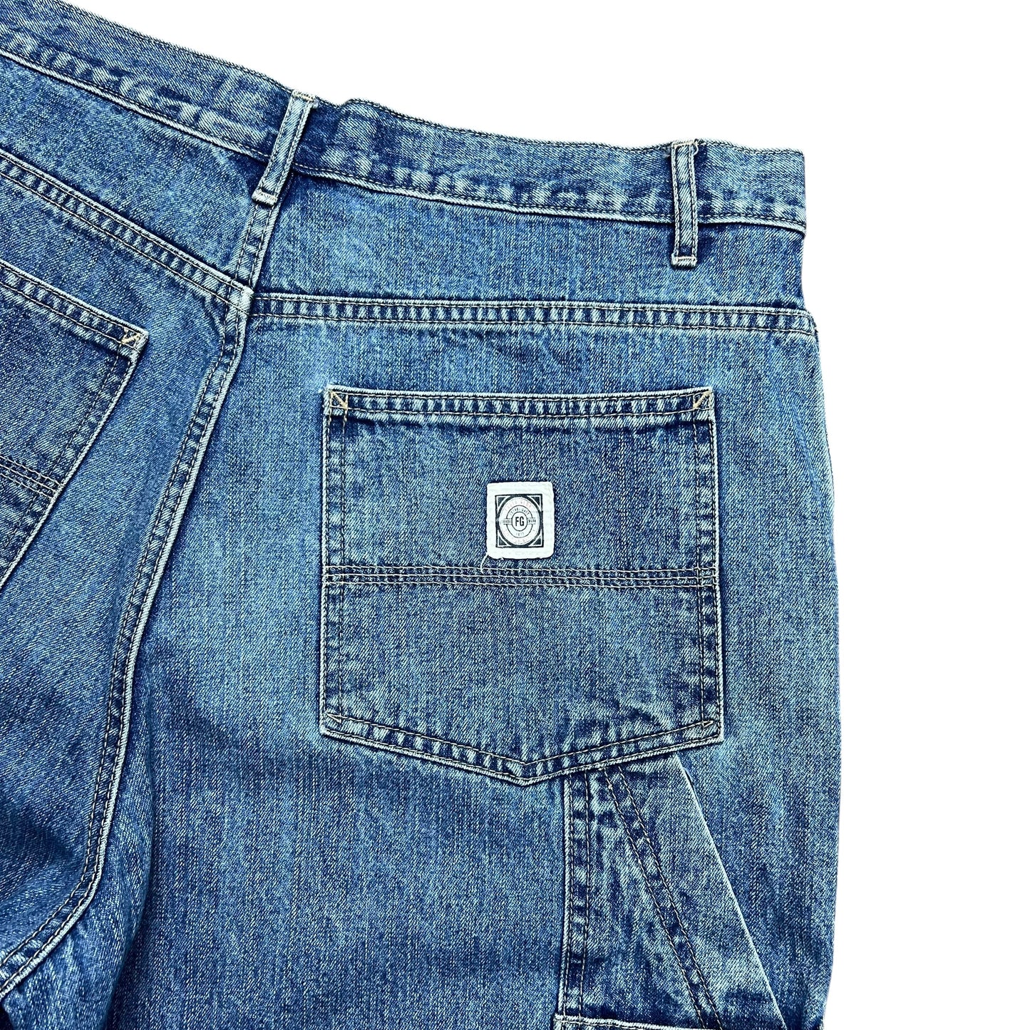 Faded Glory Blue Carpenter Jean Shorts - 34"