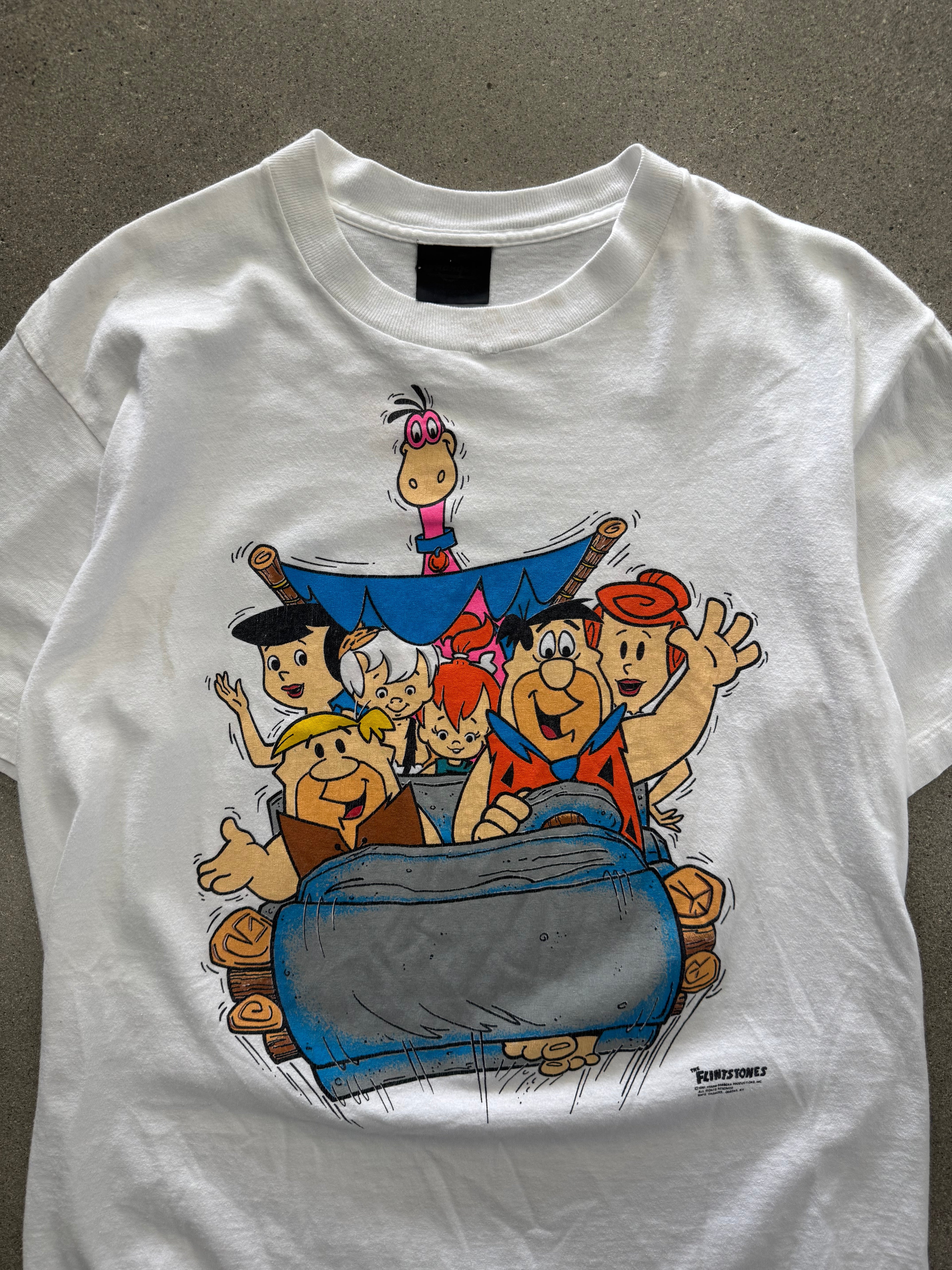 1991 The Flintstones Family Car T-Shirt - L