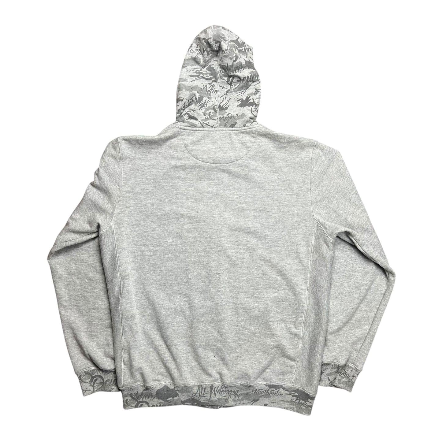 Ecko Unltd. Grey Full-Zip Graffiti Hoodie - XL