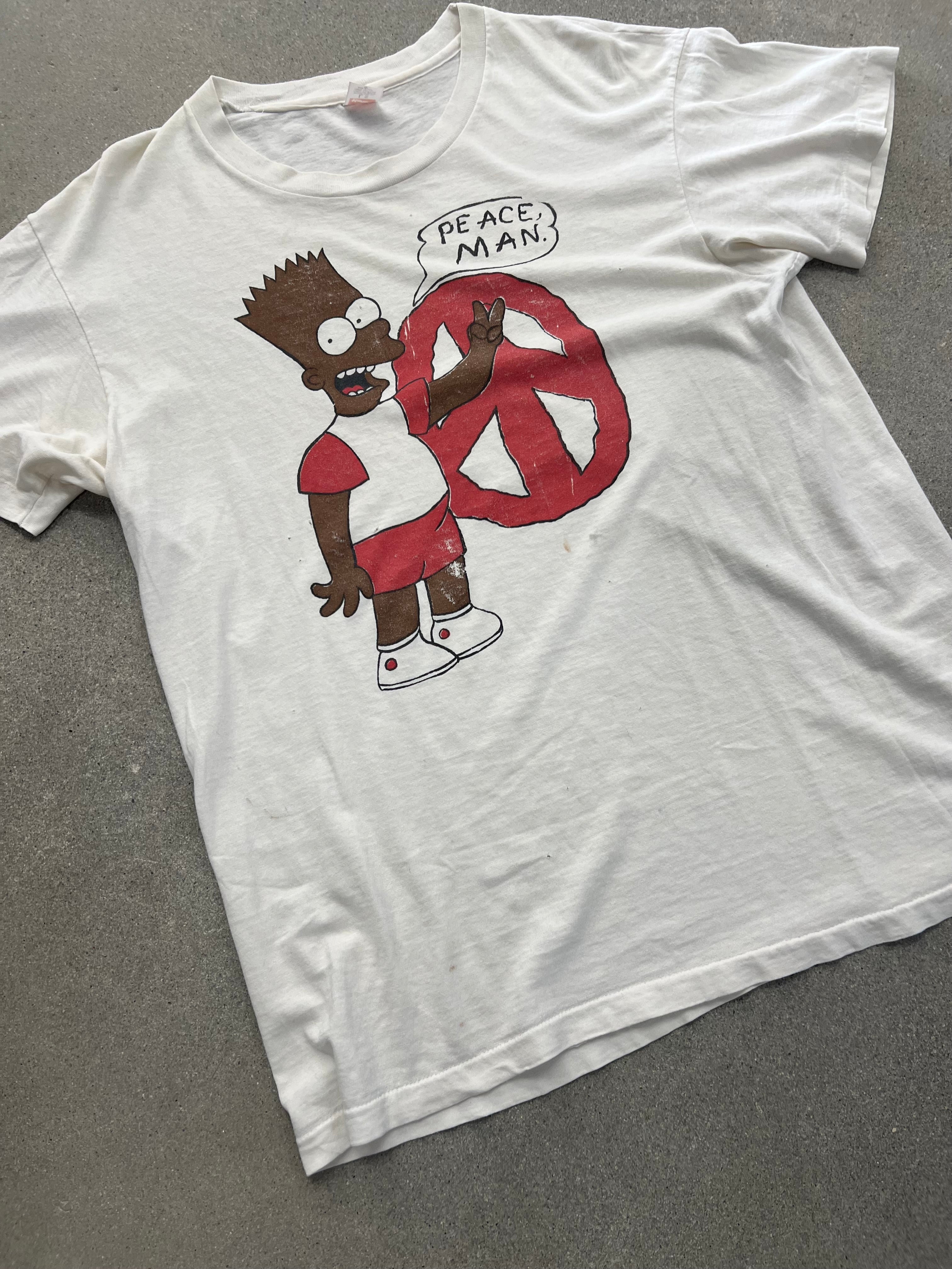 Bootleg Black Bart Simpson Peace T-Shirt - L