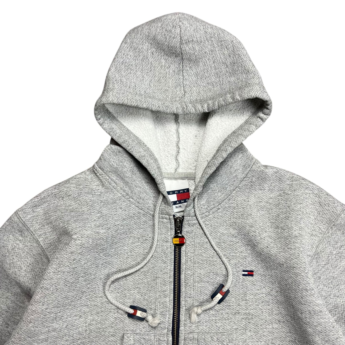 Tommy Hilfiger Grey Cropped Zip-up Hoodie - M