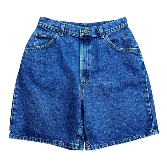 Lee Blue Baggy Jean Shorts - 27"