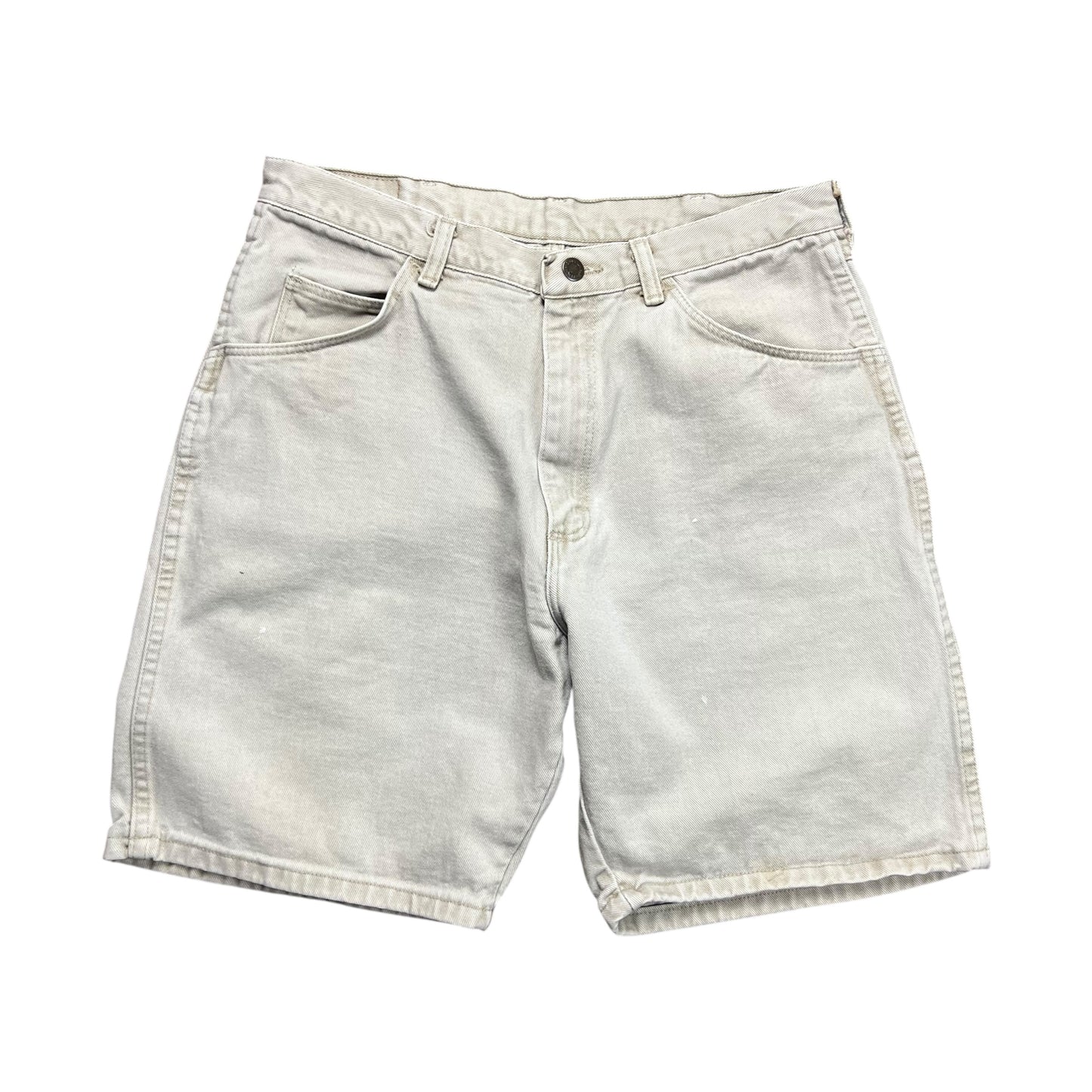 Wrangler Plain Beige Jean Shorts - 32”