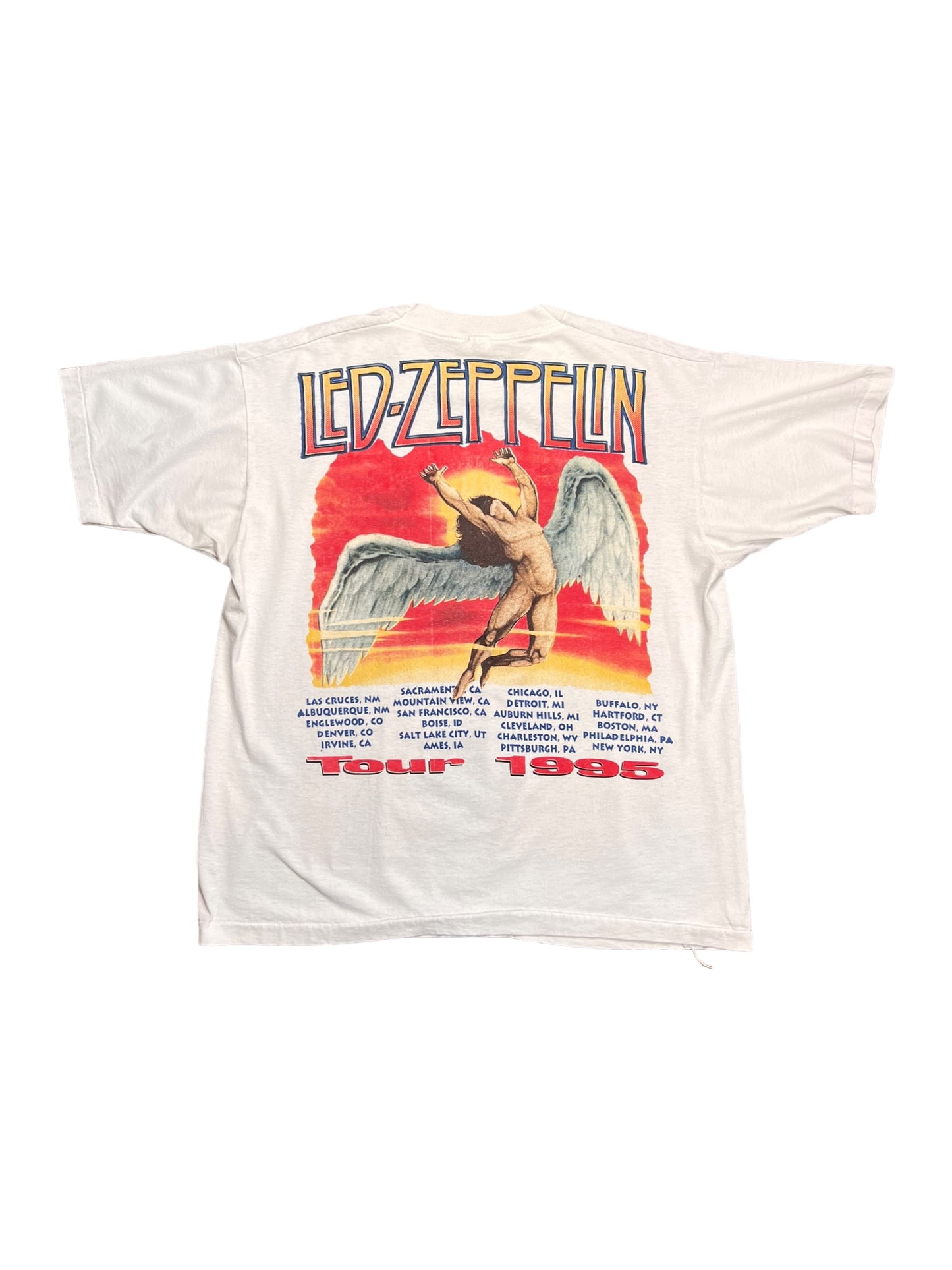 1995 Jimmy Page & Robert Plant Led Zeppelin T-shirt - XL
