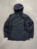 Adidas Quarter Zip Anorak Windbreaker Track Jacket - L