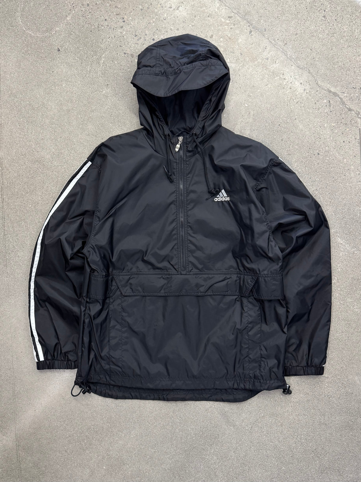Adidas Quarter Zip Anorak Windbreaker Track Jacket - L
