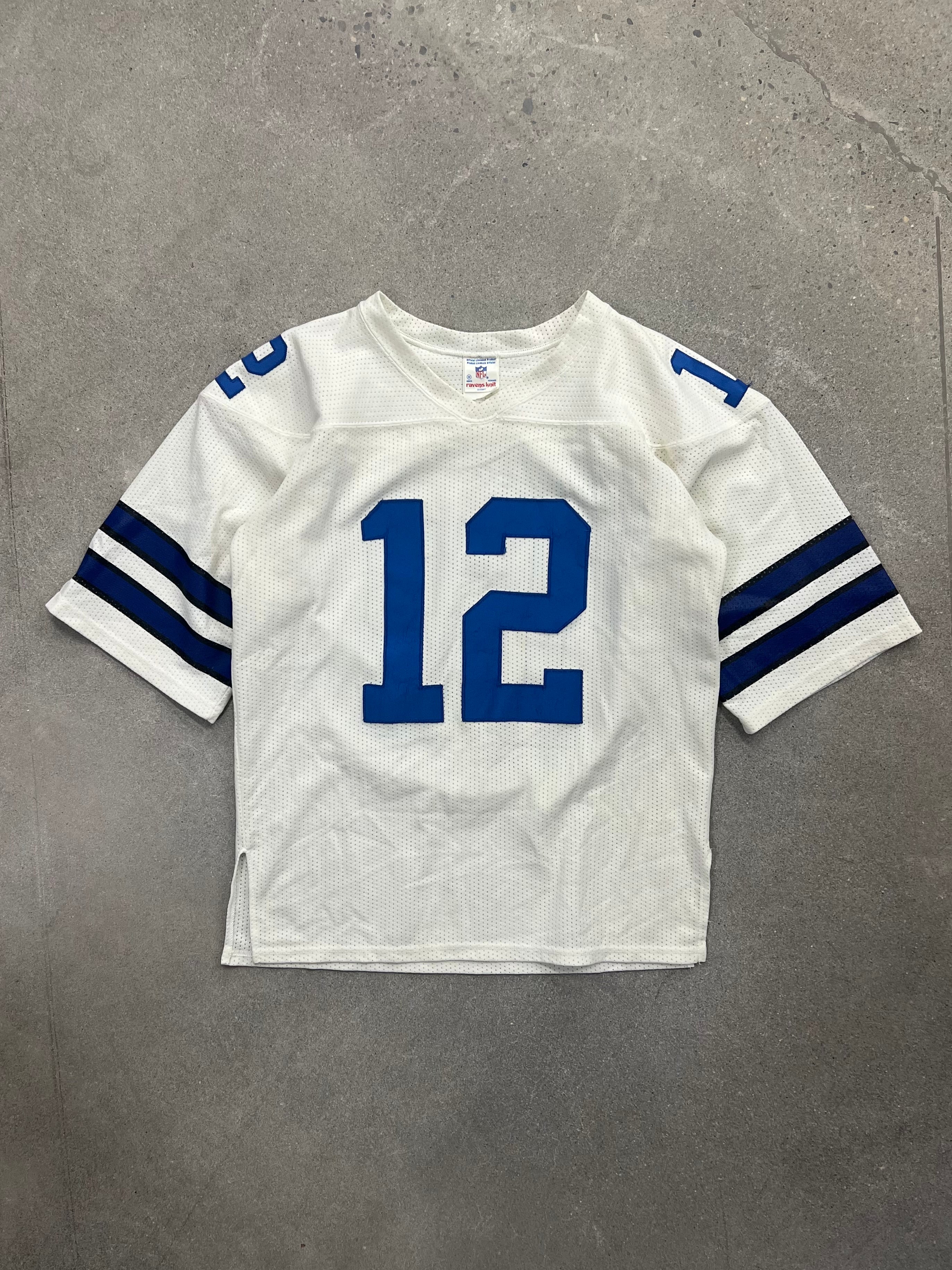 Ravens Knit Dallas Cowboys Roger Staubach NFL Football Jersey - L
