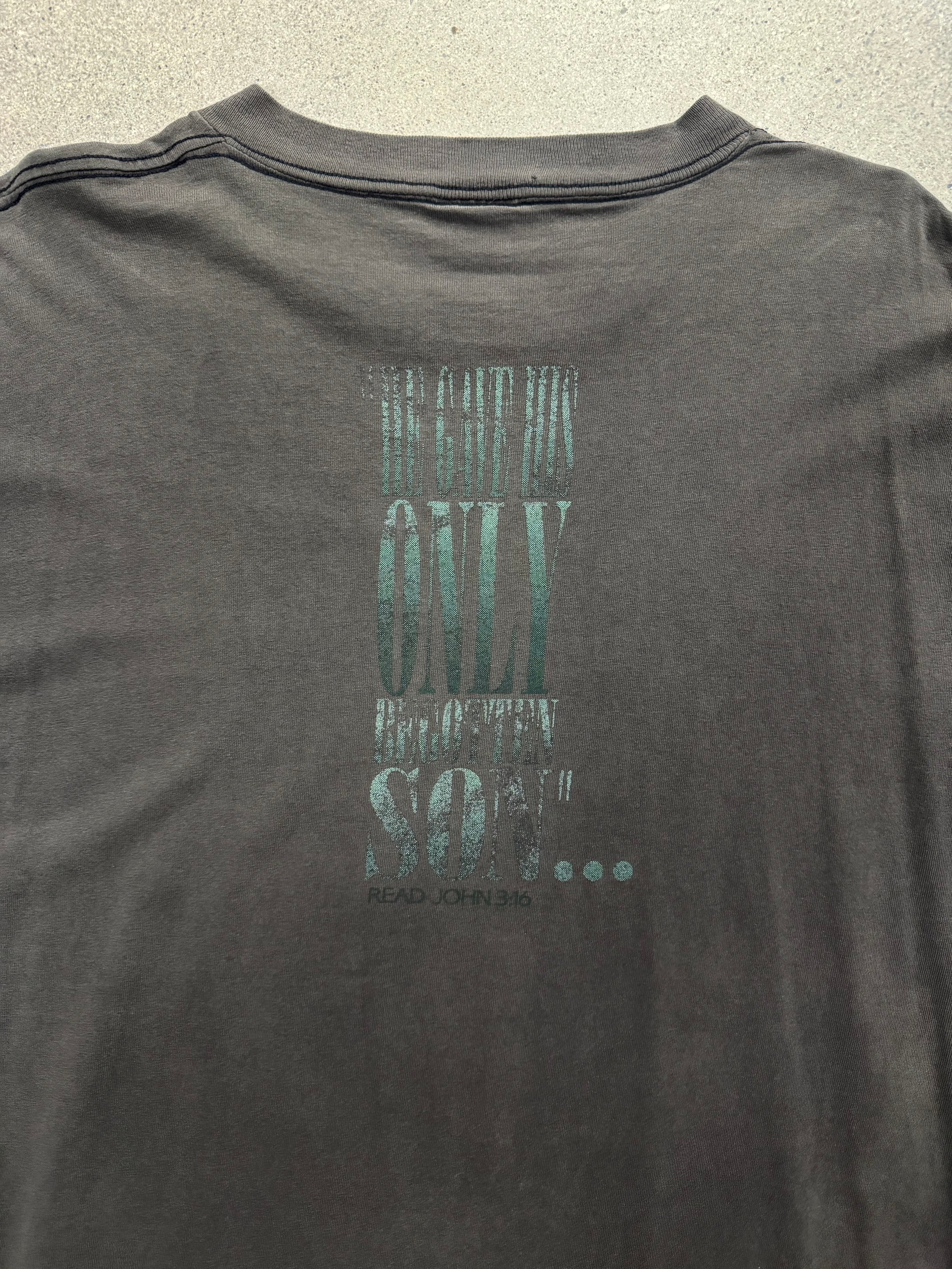 Faded 1993 What Has God Ever Done For You T-Shirt - XL