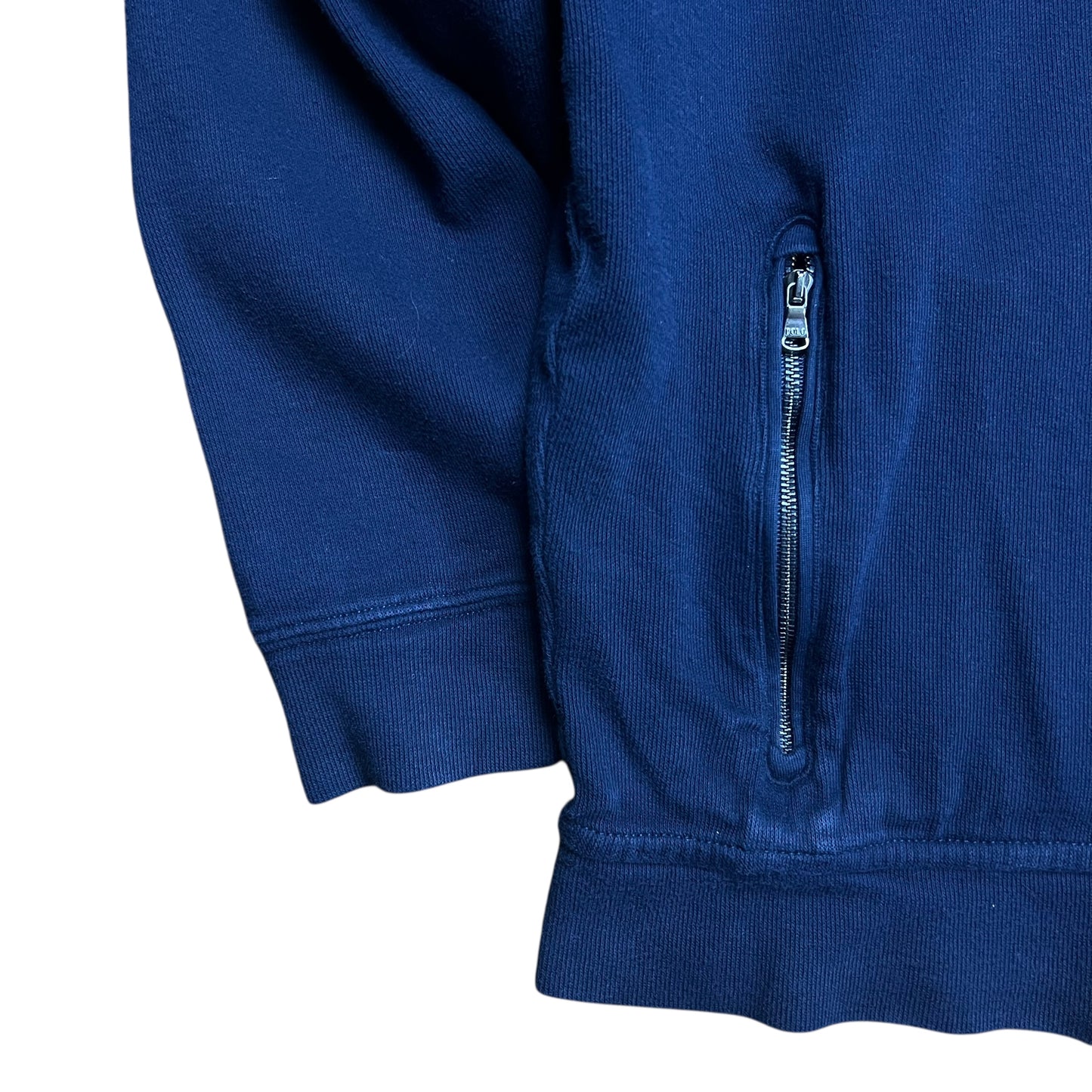 Polo Ralph Lauren Navy Estate Rib Zip-up Sweater - L