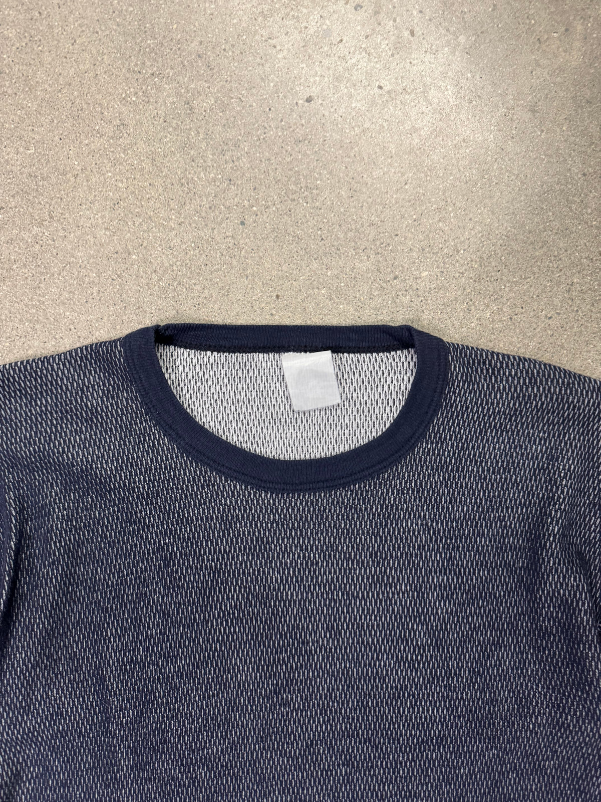 Blank Waffle-Knit Long Sleeve Thermal Shirt - M