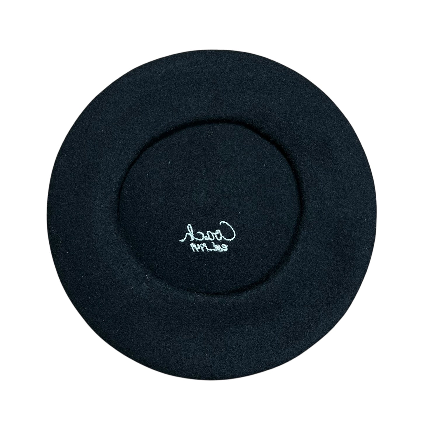 Coach Embroidered Lambs Wool Beret Hat - M/L