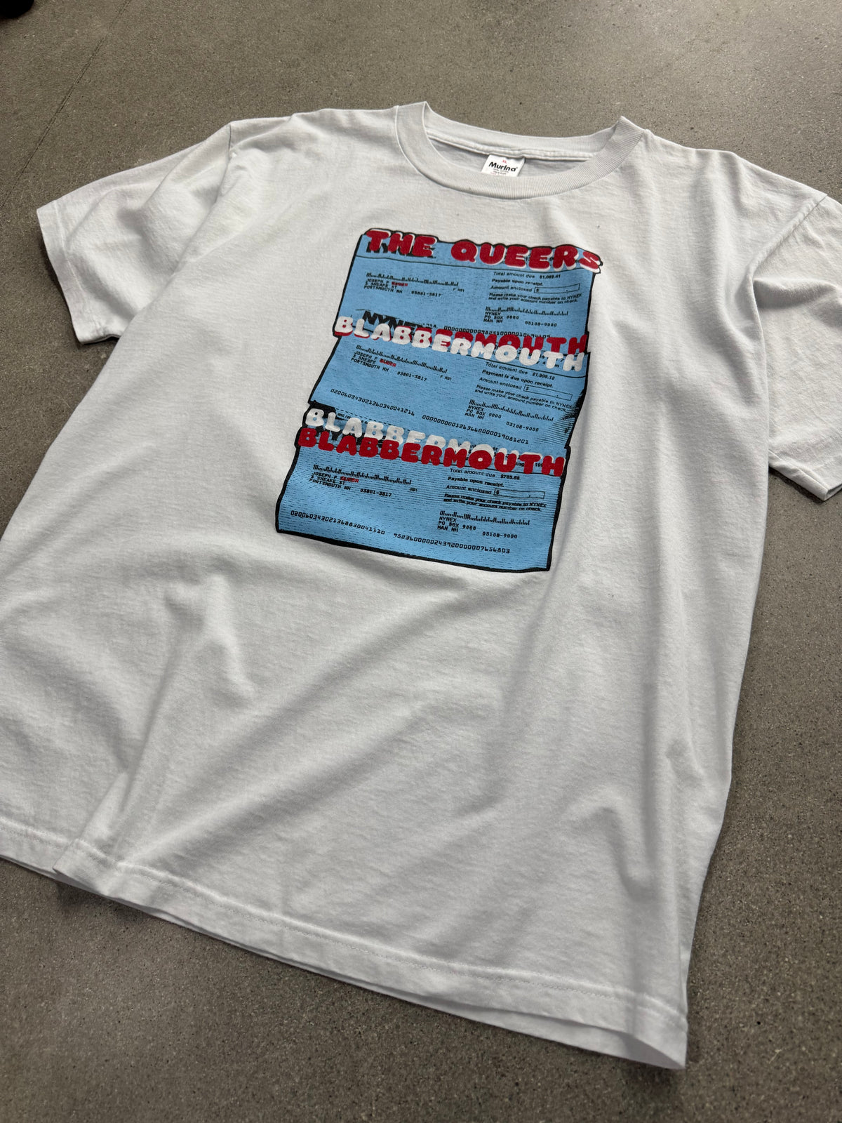 1995 The Queers Blabbermouth Lookout Records T-Shirt - XL
