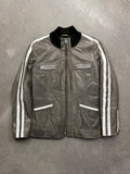 Danier Striped Leather Racing Jacket - S