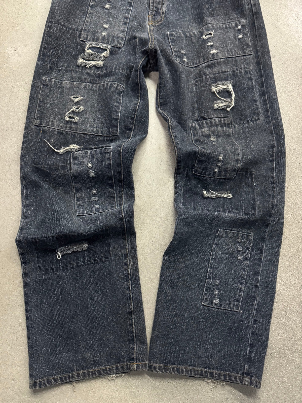 Phat Farm Distressed Patchwork Jeans - 34"