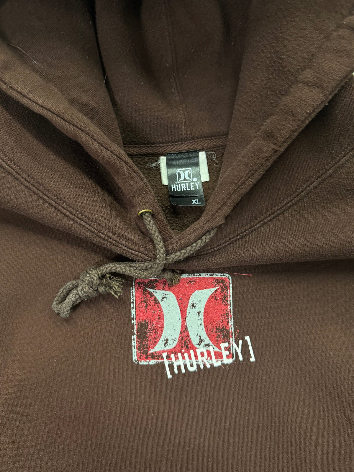 Faded Hurley Logo Pullover Hoodie - XL