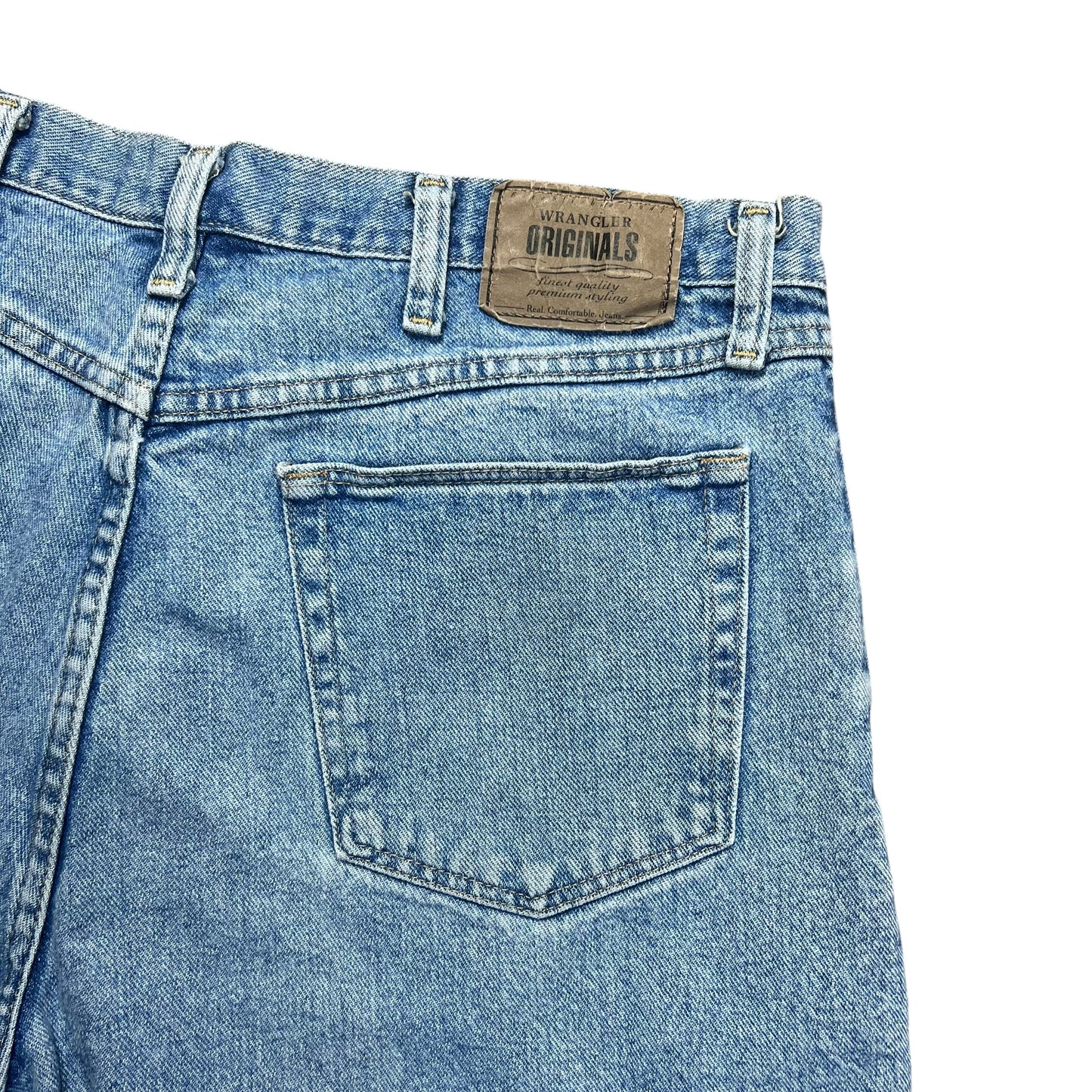 Wrangler Faded Light Wash Jean Shorts - 34”