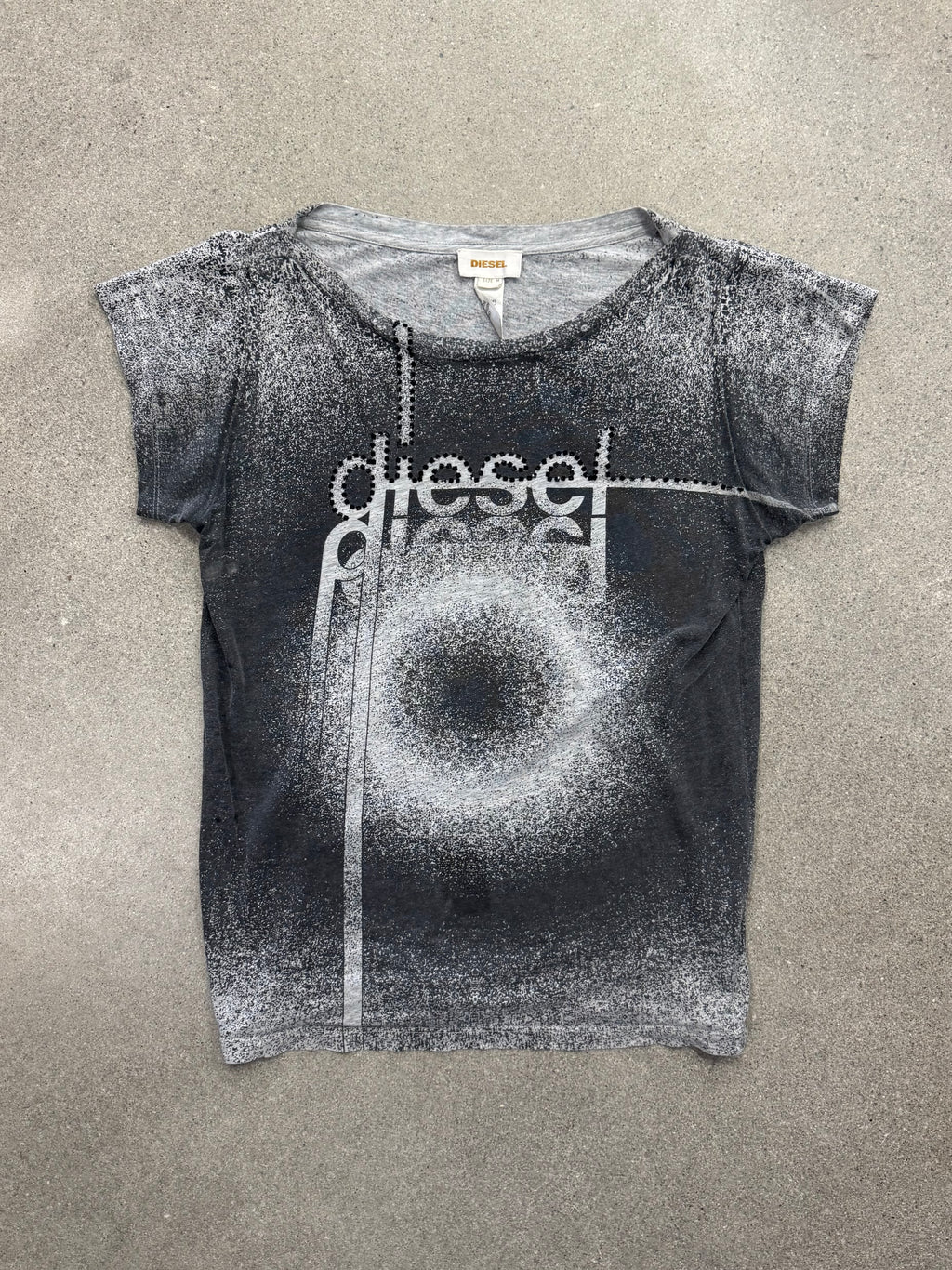Diesel Rhinestone Shadow T-Shirt - M