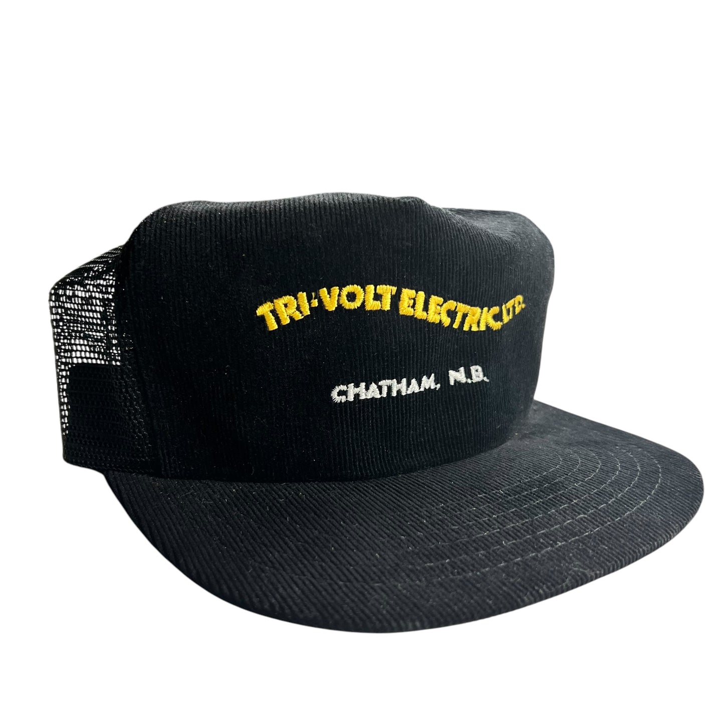 Black Tri-Volt Electric Corduroy Trucker Hat