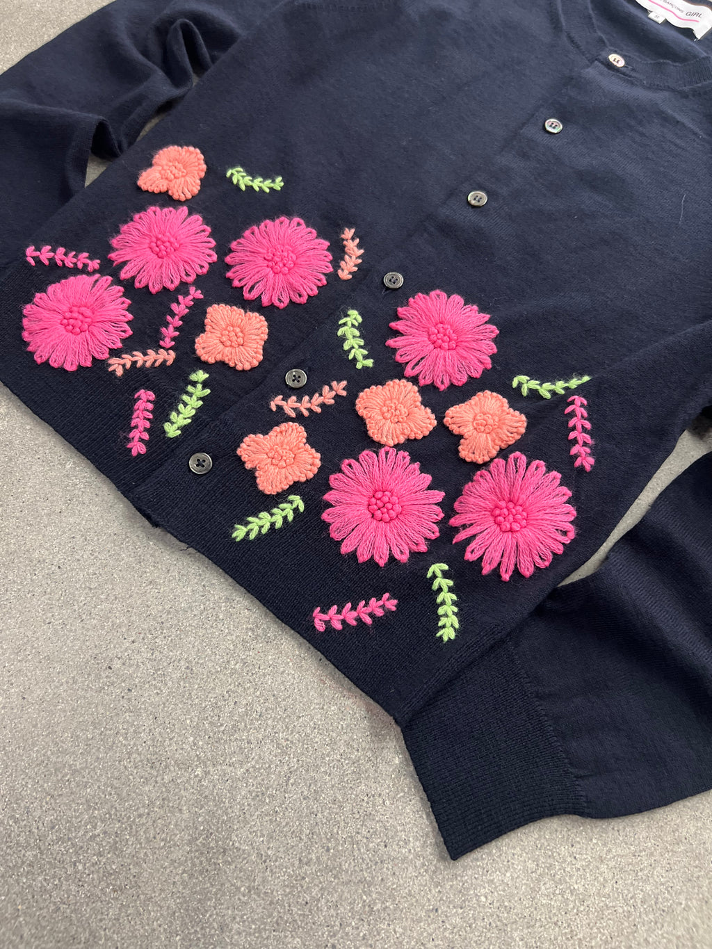Comme des Garçons GIRL Flower Cardigan Sweater - S