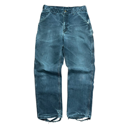 Carhartt Faded & Distressed Black Work Pants - 30"
