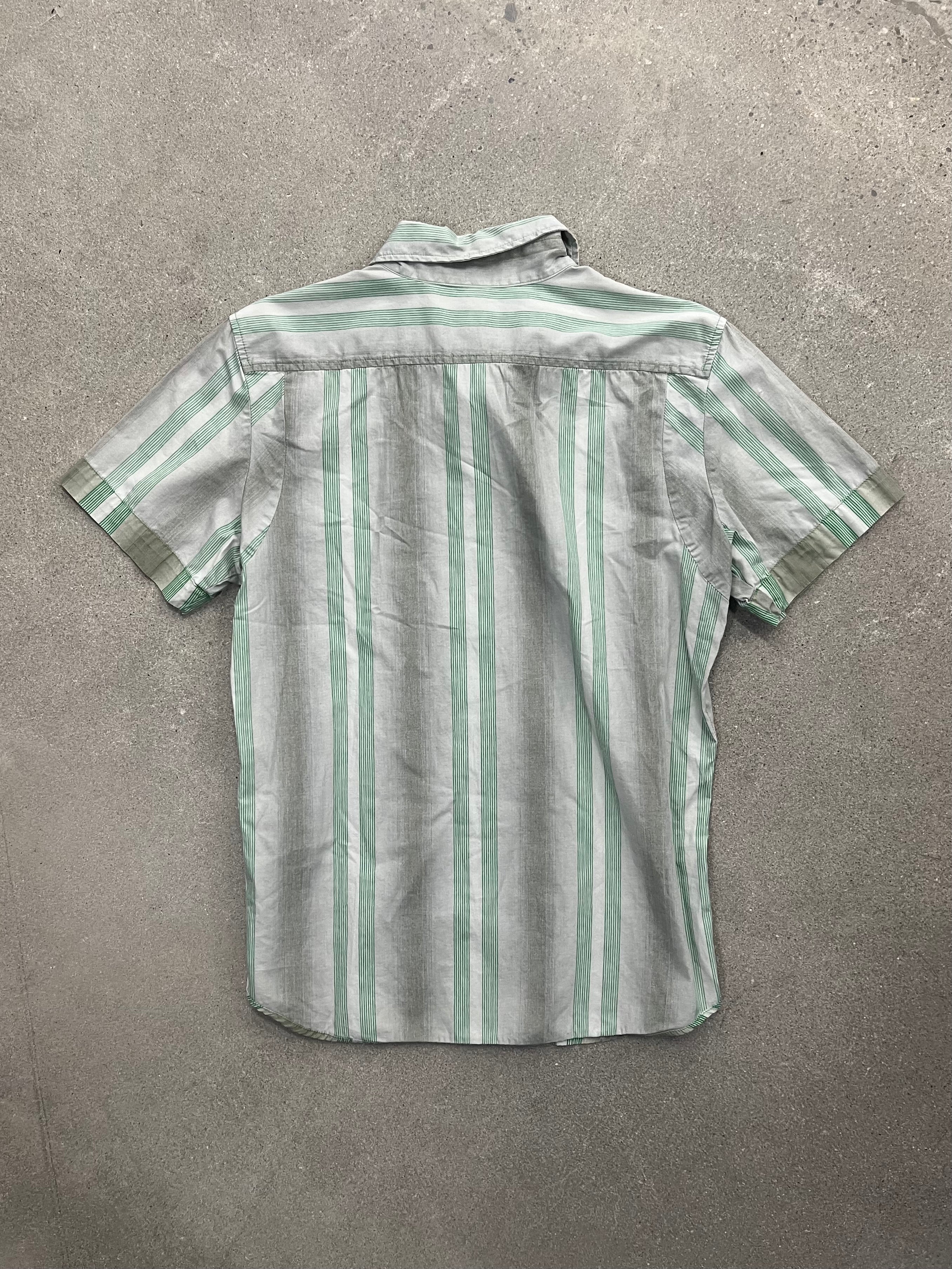 Diesel Striped Short Sleeve Button-Up Shirt - L