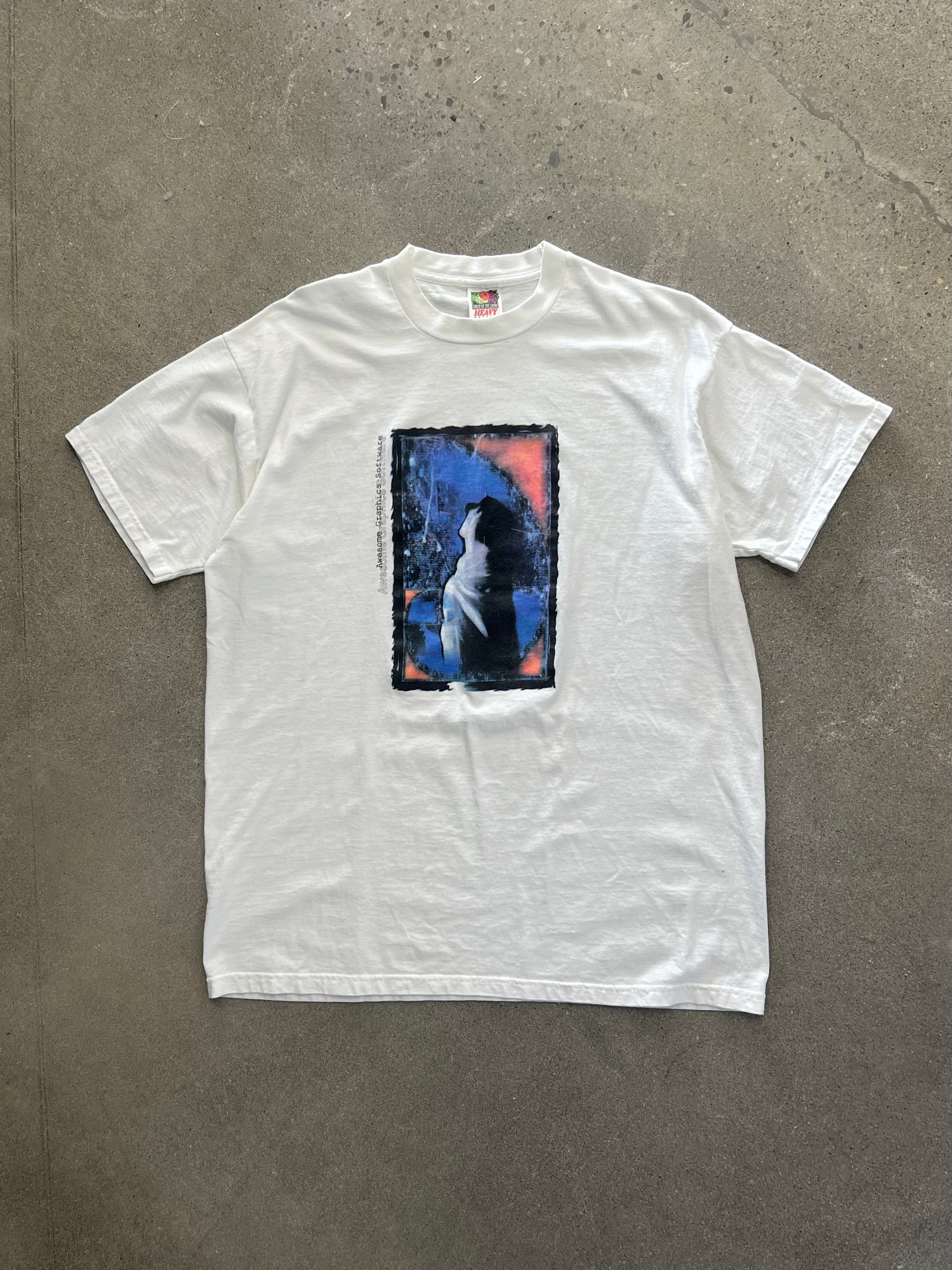 1996 Apple Corel Draw 8 MacOS Draw Different CD Promo T-Shirt - XL