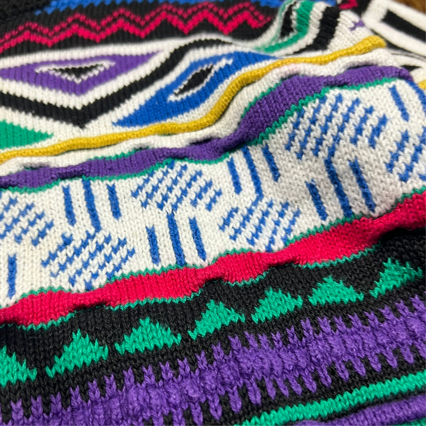 Concrete Multi-coloured 3D Knit Sweater - XS