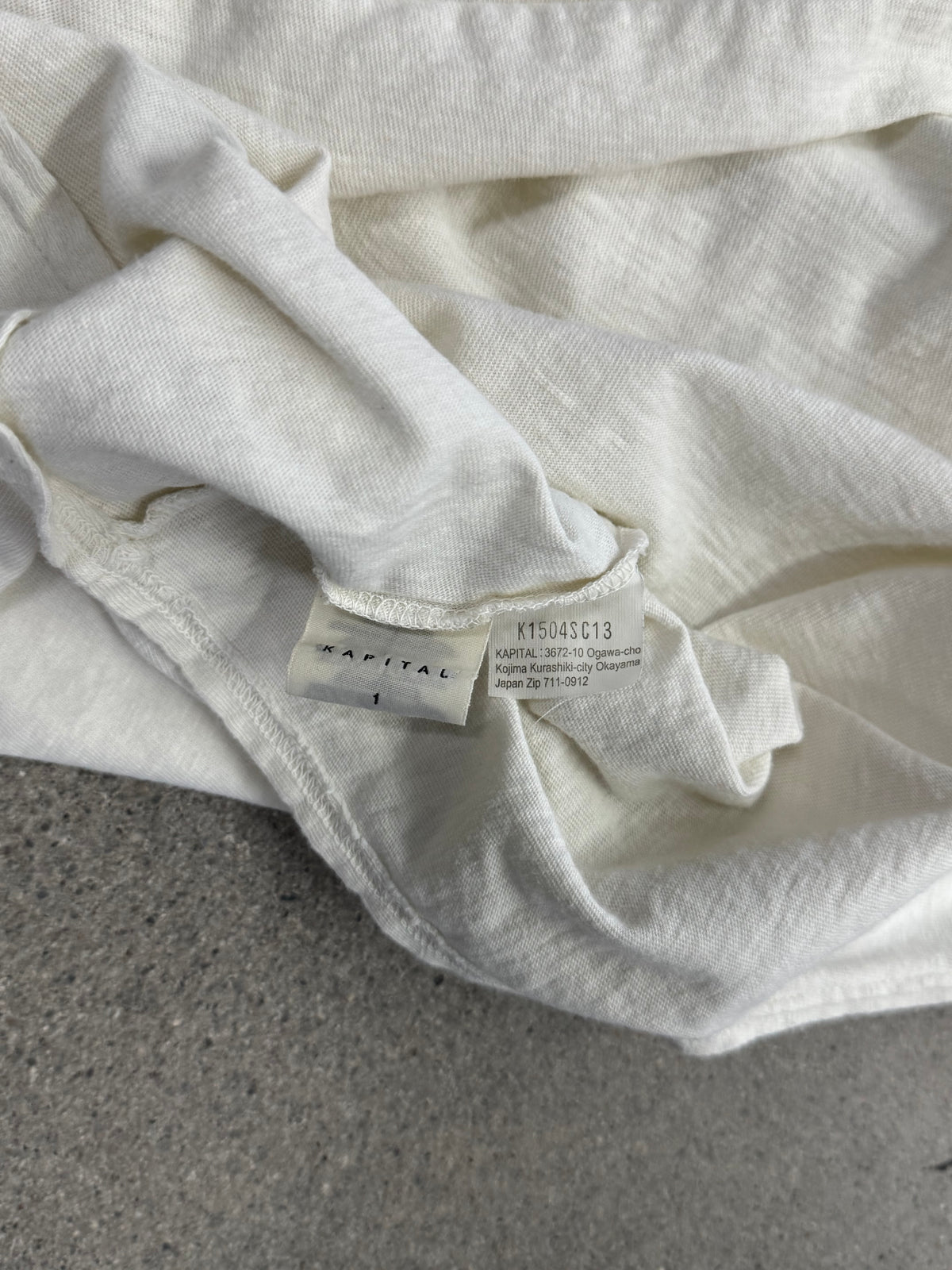 Kapital Jersey Knit Border Tuck Tent T-Shirt - S