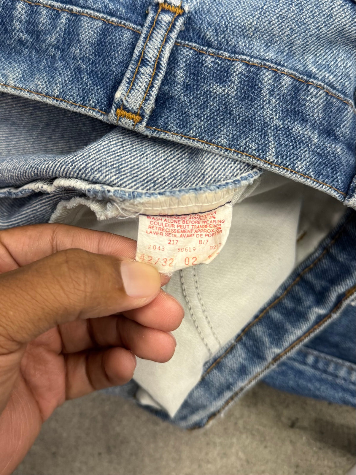 Faded Levi's 619 Orange Tab Jeans - 40"